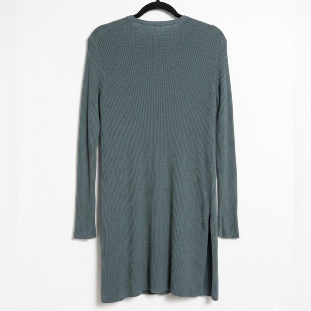 Max Studio Teal 100% Cashmere Open Front Cardigan - Picture 2 of 3